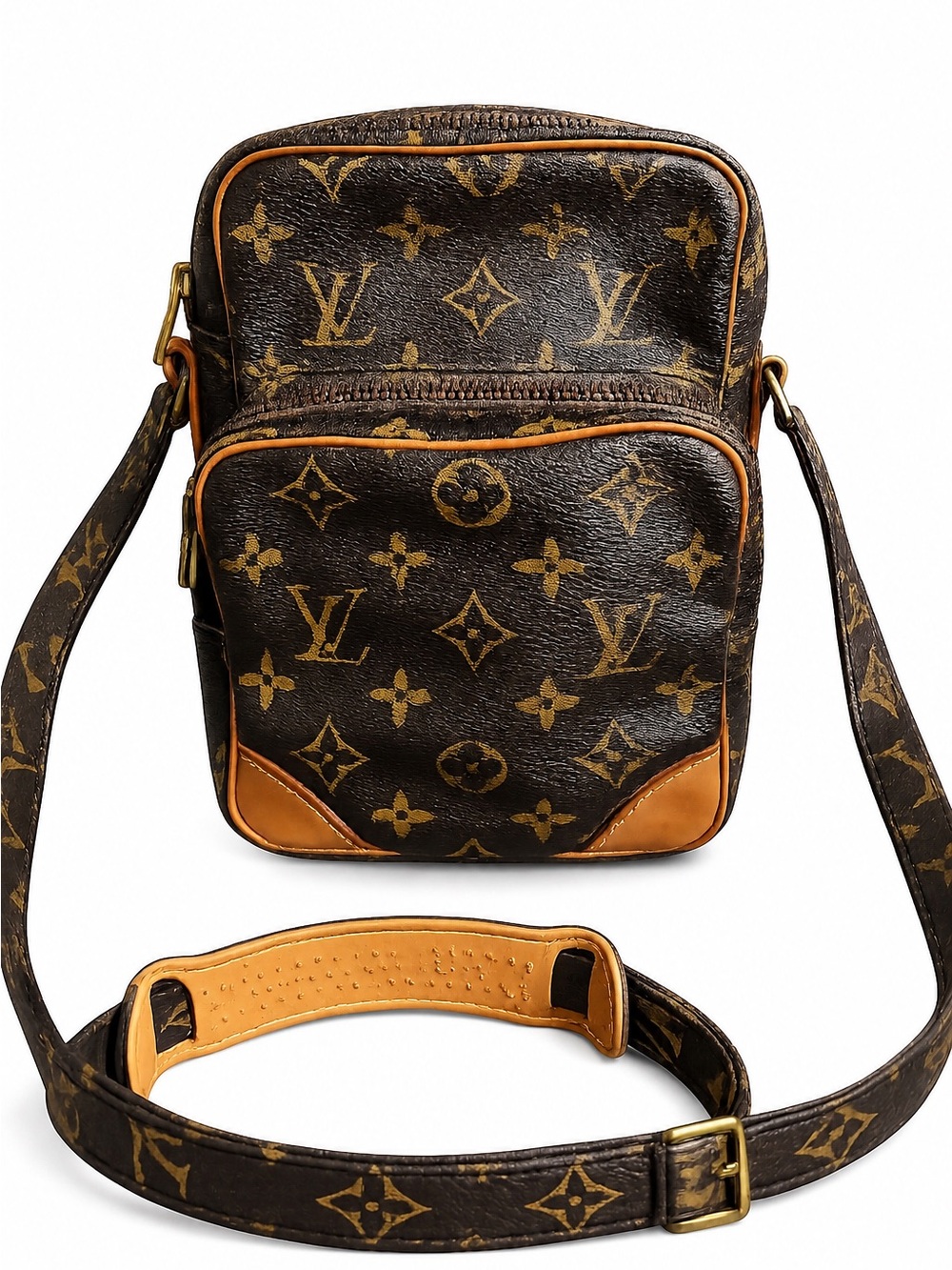Louis Vuitton Amazone Monogram Canvas Brown & Tan Messenger Crossbody - Picture 2 of 8